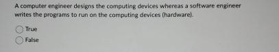 Solved A computer engineer designs the computing devices | Chegg.com