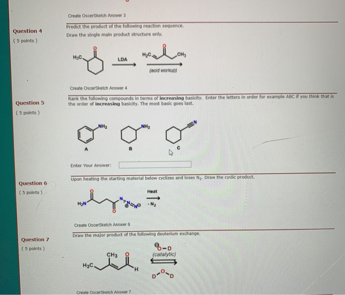 Solved Question 4 ( 5 points) Predict the product of the | Chegg.com