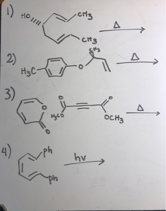 Solved 1) •CH3 А Sch3 CH3 2) H₃C- 3) ІІІ. Hz60 осHз о 4 ) | Chegg.com