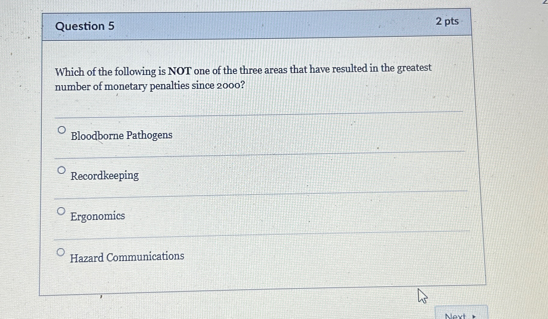 Solved Question 52 ﻿ptsWhich of the following is NOT one of | Chegg.com
