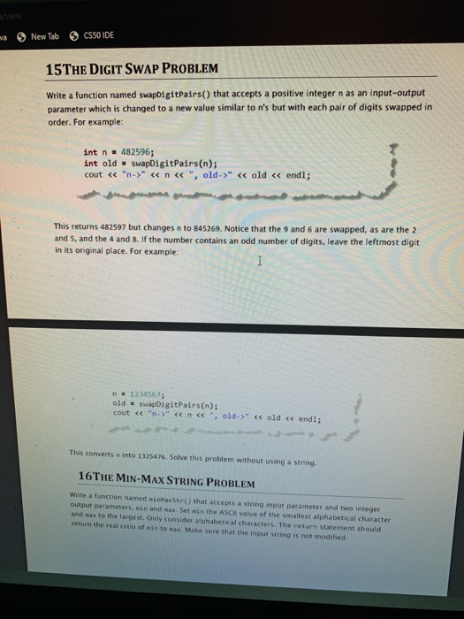 Solved can someone please help me solve these problem in c++ | Chegg.com