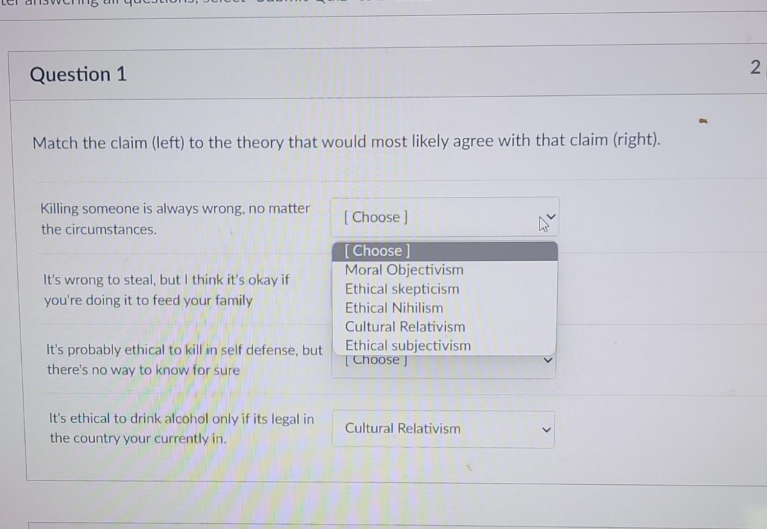 Match the claim (left) to the theory that would most | Chegg.com