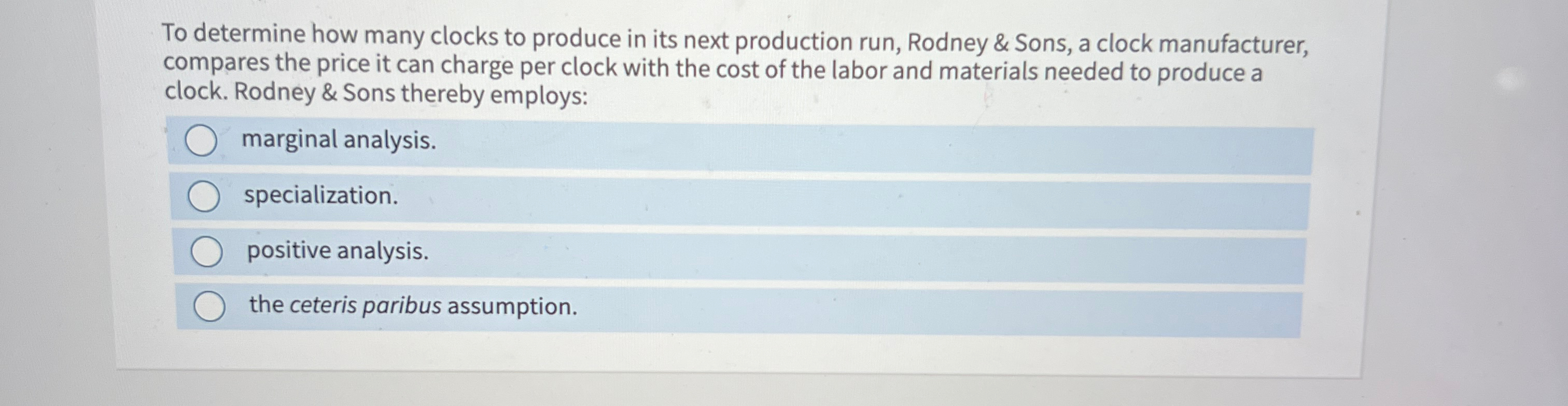 Solved To determine how many clocks to produce in its next | Chegg.com
