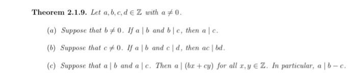 Solved Let Xyz∈z If X∣y And X∣z Then X∣yzexercise 2598