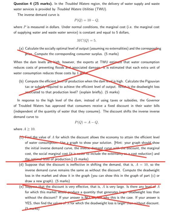 Solved Question 4 ( 25 marks). In the Troubled Waters | Chegg.com