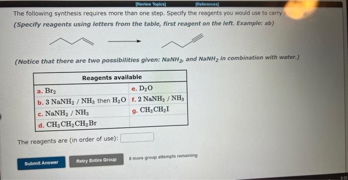 Solved The following synthesis requires more than one step. | Chegg.com