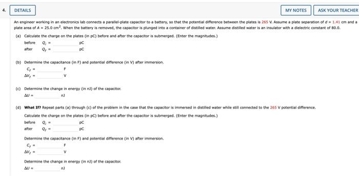 Solved DETAILS MY NOTES ASK YOUR TEACHER An engineer working | Chegg.com