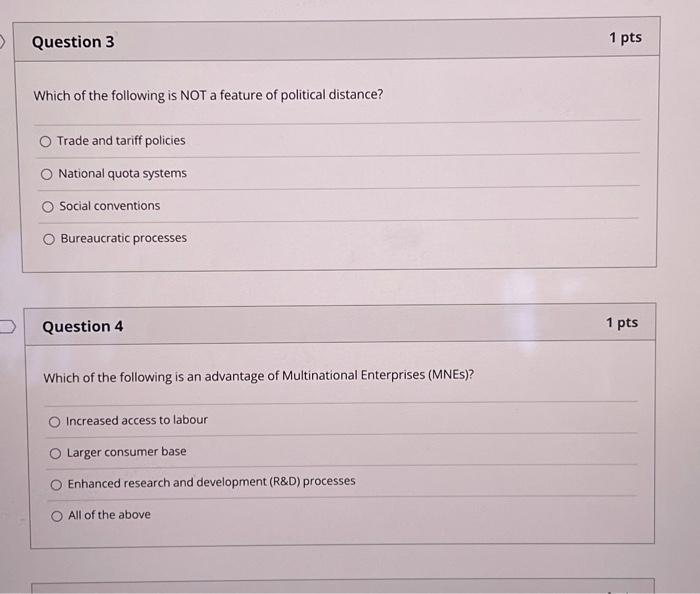 Question 3 1 pts Which of the following is NOT a | Chegg.com