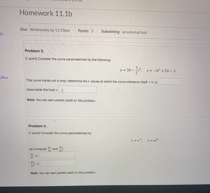 Solved Homework 11.1b Due Wednesday by 11:59pm Points 5 ts | Chegg.com