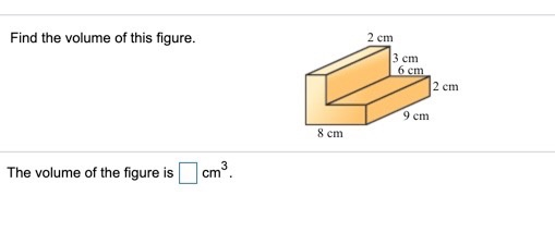 find the volume of the given figure 6 cm