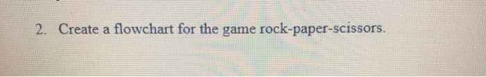 2. Create a flowchart for the game rock-paper-scissors.