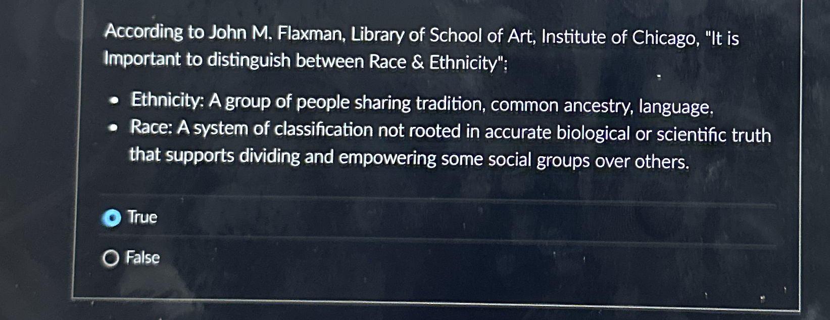 Solved According to John M. ﻿Flaxman, Library of School of