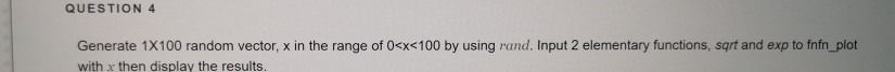 QUESTION 1 Create anonymous function to calculate | Chegg.com