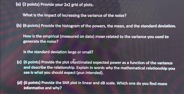 Solved Problem 2 (Noise And Noise Power). This Exercise Is | Chegg.com