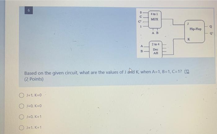 Solved What is the value of J in Sop format? (3 Points) 4 to | Chegg.com