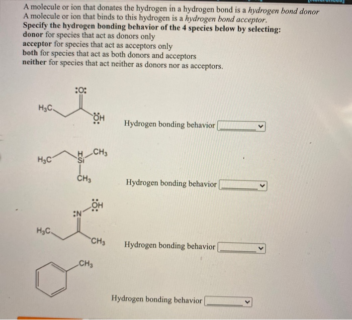 Solved A molecule or ion that donates the hydrogen in a | Chegg.com