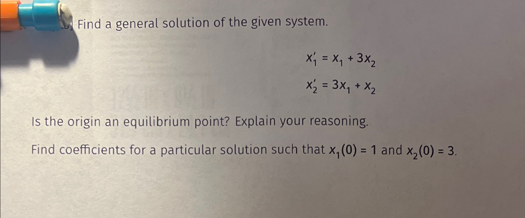 Solved Find a general solution of the given | Chegg.com