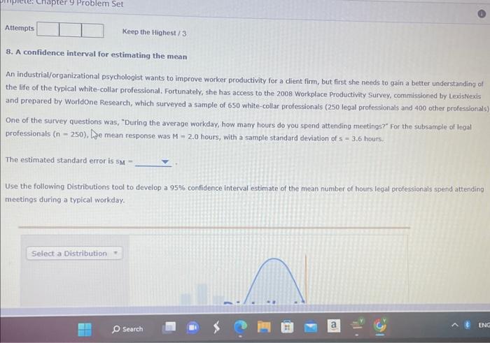 Solved 8. A confidence interval for estimating the mean An | Chegg.com