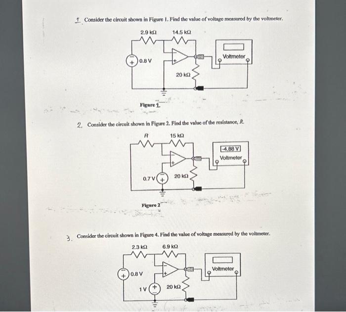 Solved 1 Consider the circuit shown in Figure 1. Find the | Chegg.com