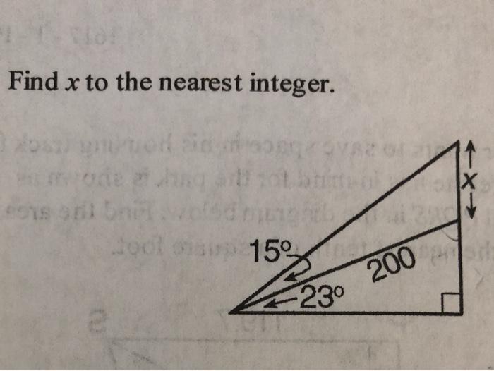 Solved Find x to the nearest integer. to a no IX + 18 anni o | Chegg.com