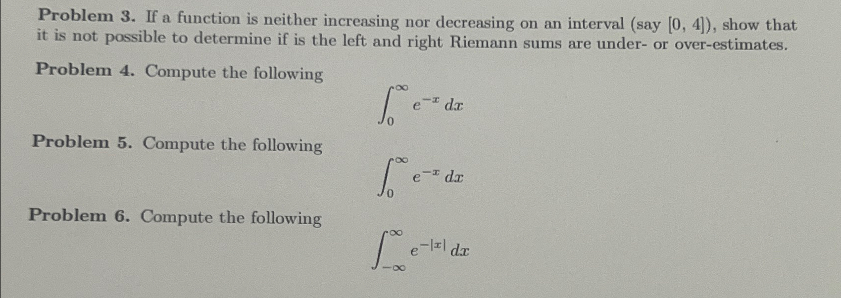 Solved Problem 3. ﻿If a function is neither increasing nor | Chegg.com