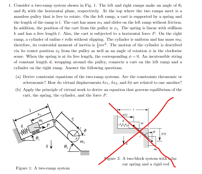 Solved Consider a two-ramp system shown in Fig. 1. ﻿The left | Chegg.com