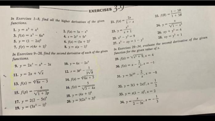 Solved Exercises 3 9 1 Br 1 3r 22 R 22 In Exercises Chegg Com