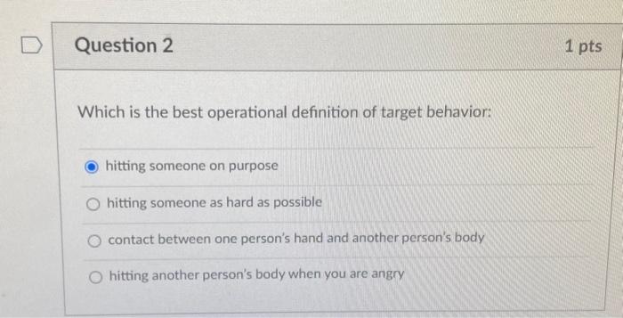 OPERATIONAL DEFINITION TARGET BEHAVIOR visual data 7