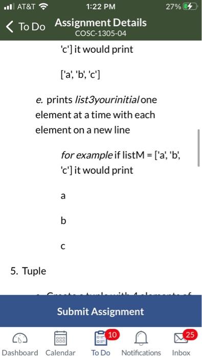 Solved 1. Write the python code (statement) that creates a | Chegg.com