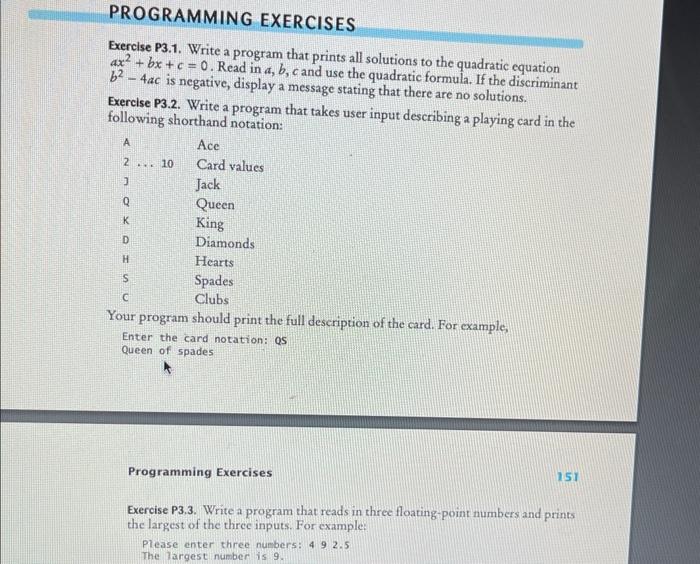 Solved Exercise P3.1. Write a program that prints all | Chegg.com