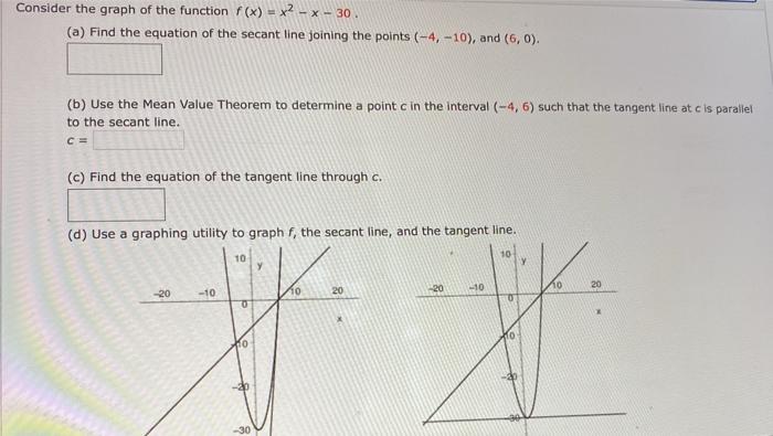 Solved Consider the graph of the function f(x) = x2 - x - | Chegg.com