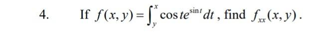 \( f(x, y)=\int_{y}^{x} \cos t e^{\sin t} d t \)