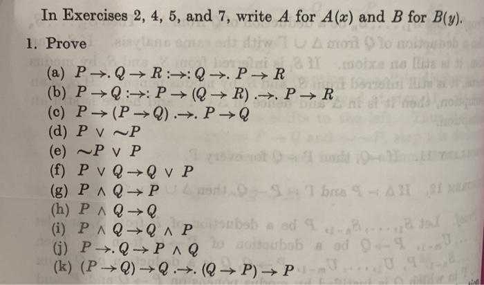 In Exercises 2 4 5 And 7 Write A For A X And Chegg Com