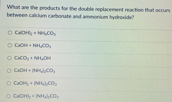 Ca(OH)2 (NH4)2CO3 - Phản ứng hóa học và ứng dụng thực tiễn