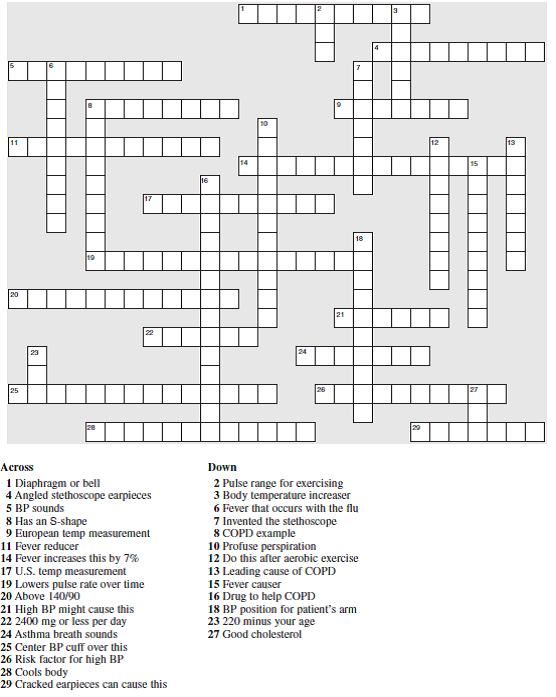 Complete the crossword puzzle using the clues presented Chegg com