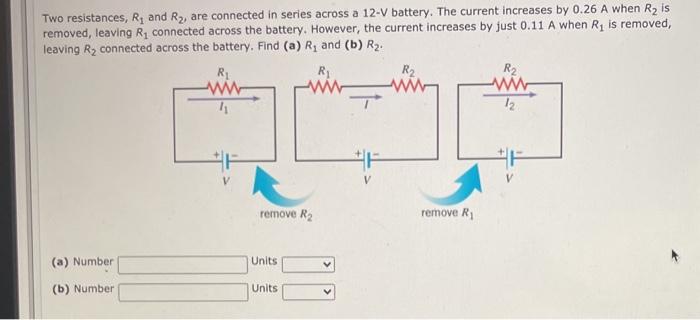 Solved Two resistances, R, and Ry, are connected in series | Chegg.com