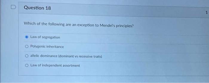 Solved Question 18 1 Which of the following are an exception 