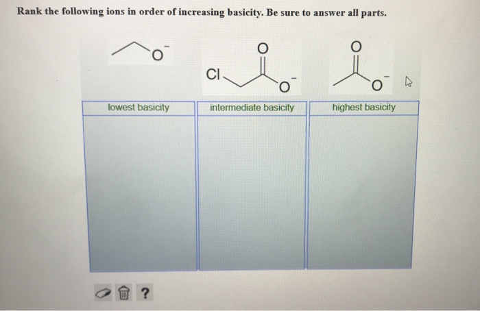 Solved Rank the following ions in order of increasing | Chegg.com