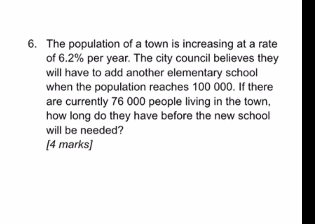 Solved The population of a town is increasing at a rate of