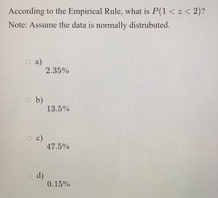 Solved According To The Empirical Rule, What Is P(1 | Chegg.com