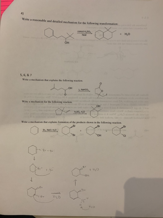 Solved Write a reasonable and detailed mechanism for the | Chegg.com