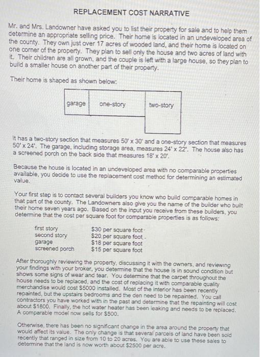 solved-replacement-cost-narrative-mr-and-mrs-landowner-chegg