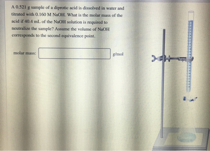 Solved A 0.521 g sample of a diprotic acid is dissolved in | Chegg.com