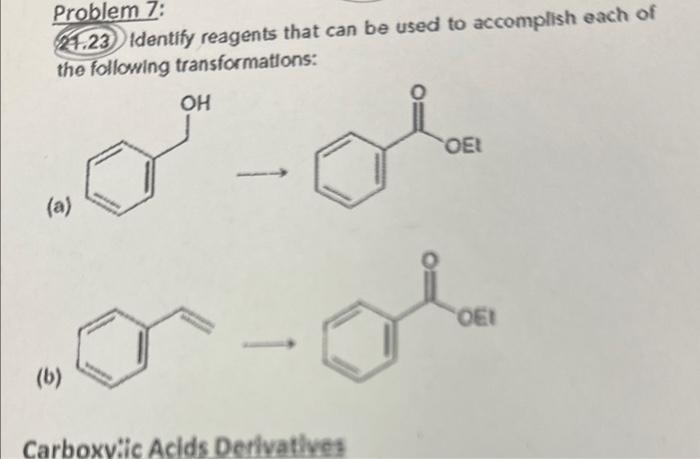 Solved 24.23) identify reagents that can be used to | Chegg.com