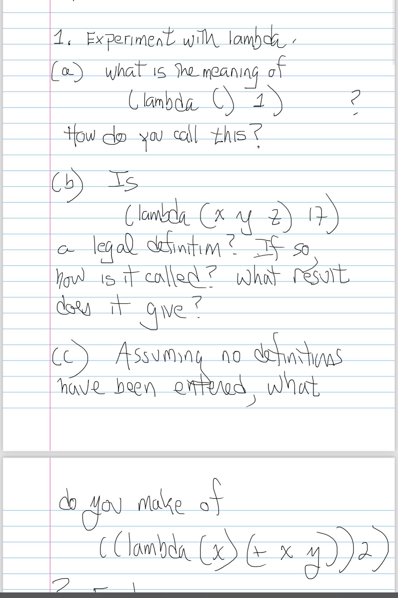 Solved Experiment with lambda.(a) ﻿what is ine meaning of | Chegg.com