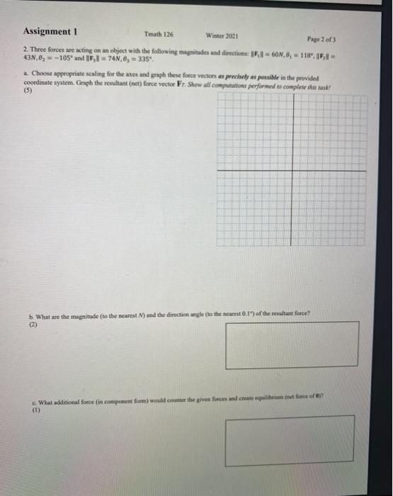 Solved math 126 Assignment 1 Winter 2021 Page 2 of 3 2. | Chegg.com