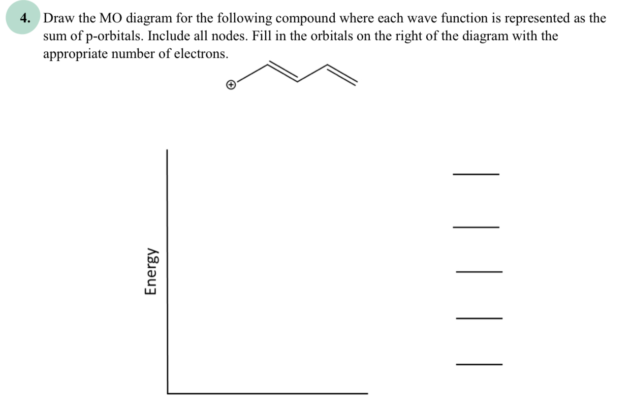 Solved Draw the MO diagram for the following compound where | Chegg.com