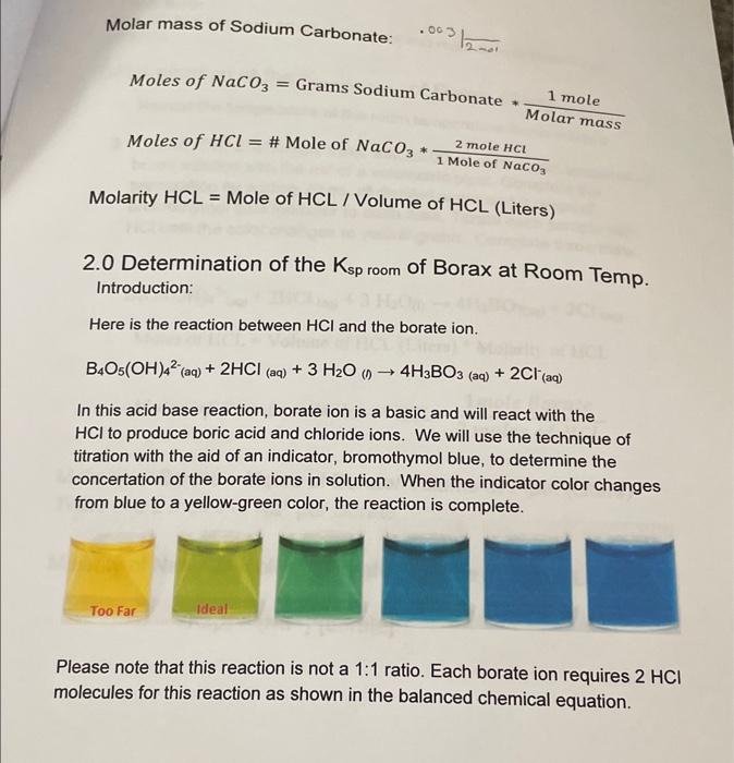 Standardization of Hrı Borax Ksp Temperature 1(∘C)