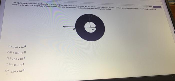 Solved The Figure Shows The Cross-section Of Hollow Along | Chegg.com