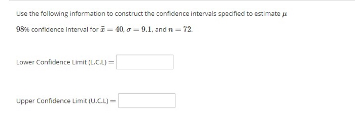 Solved Use the following information to construct the | Chegg.com